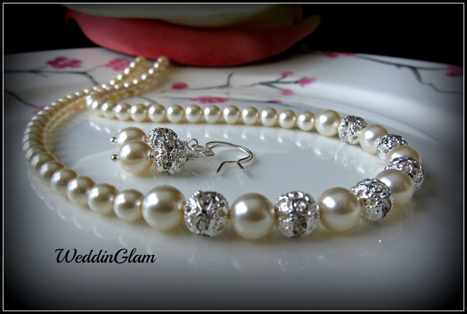 Bridal Necklace. Swarovski Bridal Jewelry Pearl and Etsy