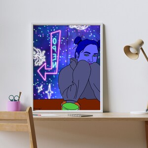 8x10 Print | Physical Print | Home Decor | Galaxy | Space Artwork | Outer Space | Stars | Digital Art | Funky