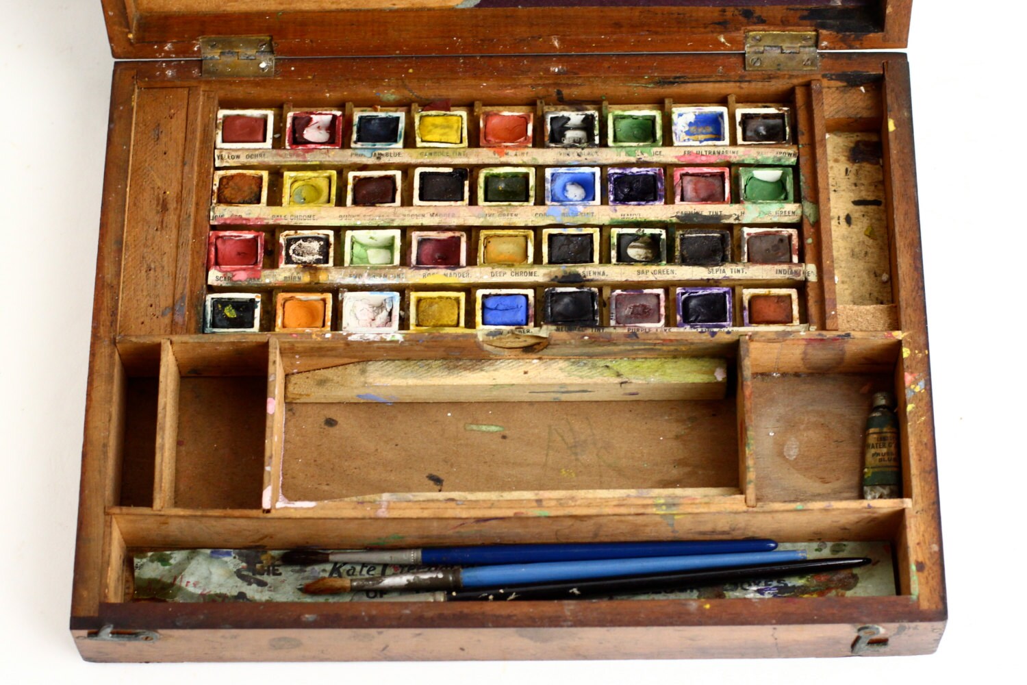Antique Artist Paint Box Landseer Watercolor Etsy