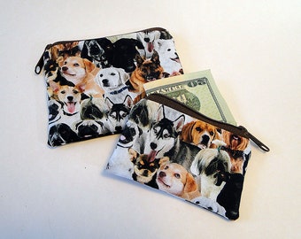 Dog Coin Purse,  Coin Purse for Girls, Gift for Him, Coin Purse for Boys, Gift for Her Gift under 10