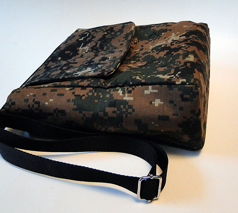 Shoulder Strap Brown Camo Duck Canvas Gift for Him Book Bag Child/'s Bag Messenger Bag Adult Bag Crossbody Strap