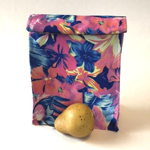 Sac à lunch en toile, Sac à lunch simple, Sac à lunch pliable, Sac à lunch pour femme, Sac à lunch fait main, Sac à lunch tropical, Sac à lunch lavable