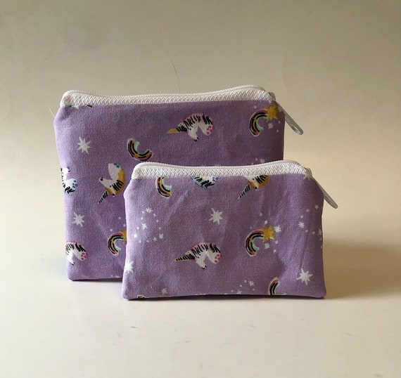 Unicorn Coin Purse: Purple Rainbow Zipped Money Bag Canada