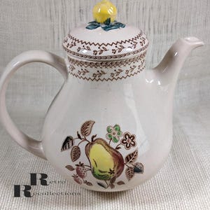 Johnson Brothers Fruit Sampler Old Granite 6 Cup Coffee Pot - Older Version