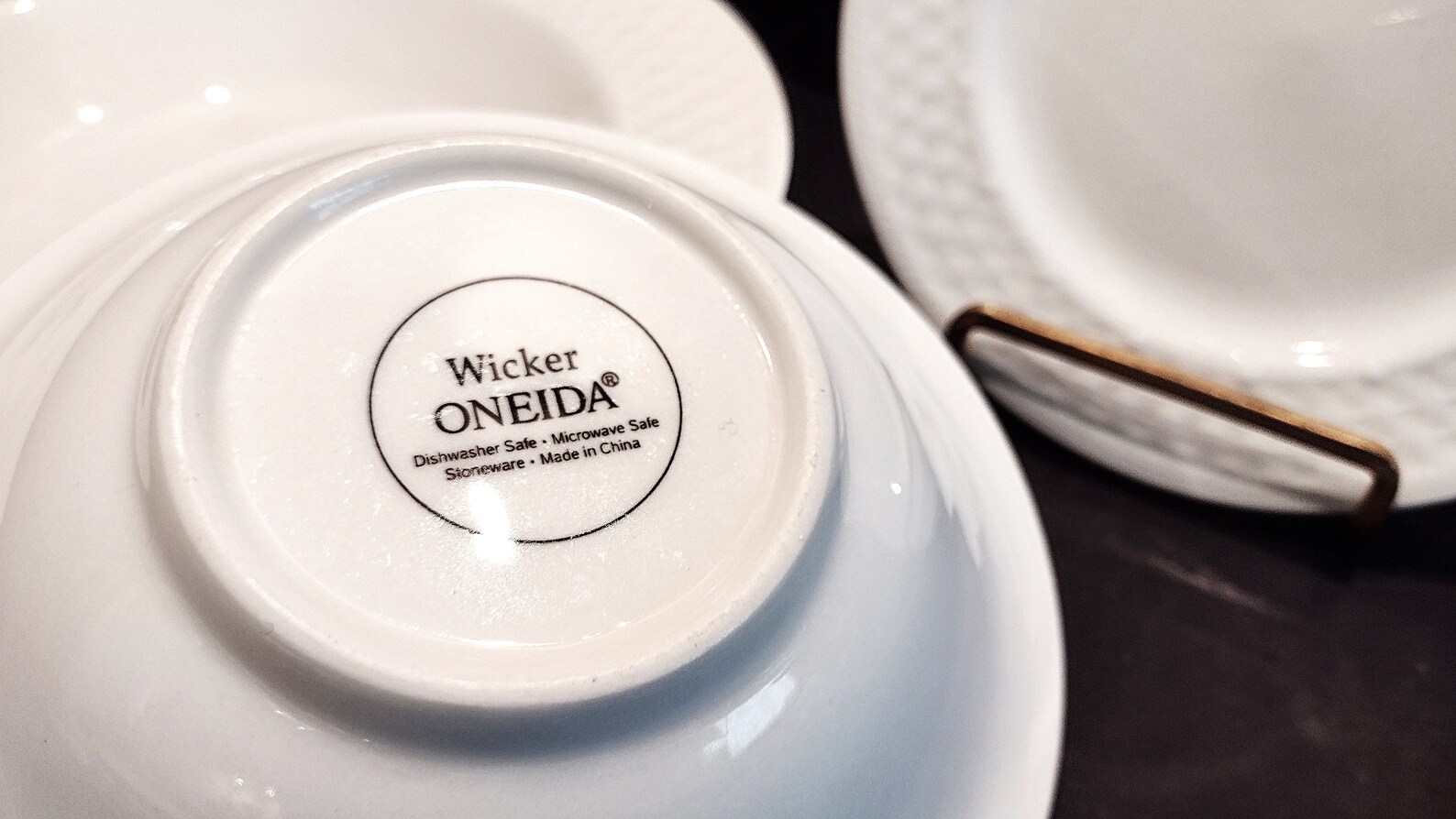 Vintage Oneida White Wicker Dinnerware Set Pieces Sold in Etsy