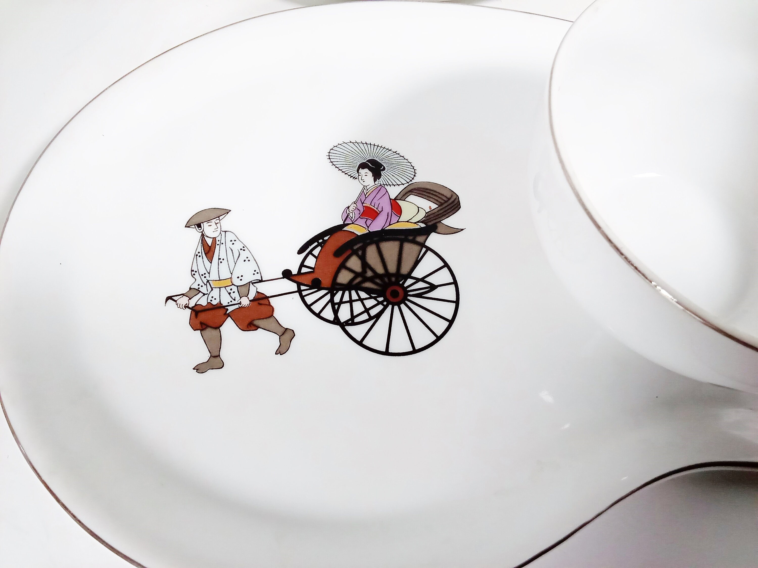 Arita Rickshaw Rikisha Luncheon Set, Service for 6 Cups and Luncheon ...