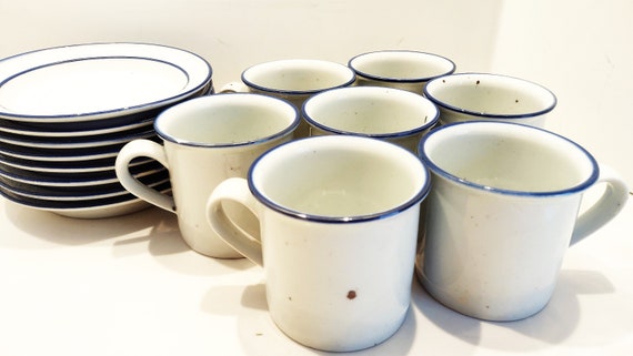 Dansk Blue Mist Cups & Saucers by Niels Refsgaard is a