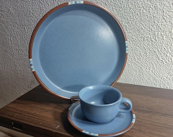 Vintage Dansk Concerto Allegro Blue Cup and Saucer Set of 4 - Etsy