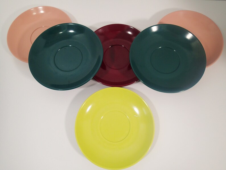Vintage Melmac Mallo Ware Saucers All the Wonderful Etsy