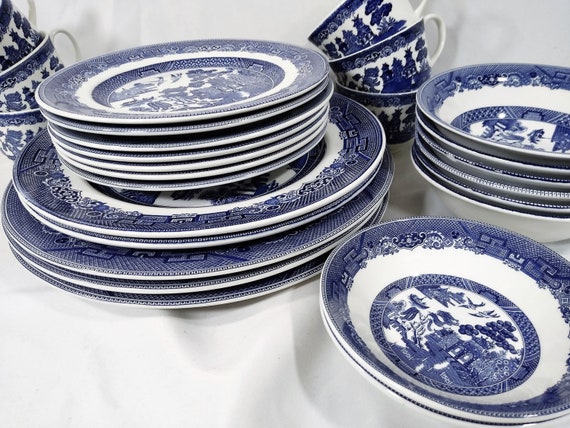 Johnson Brothers Blue Willow, Made in England Dinnerware, Newer