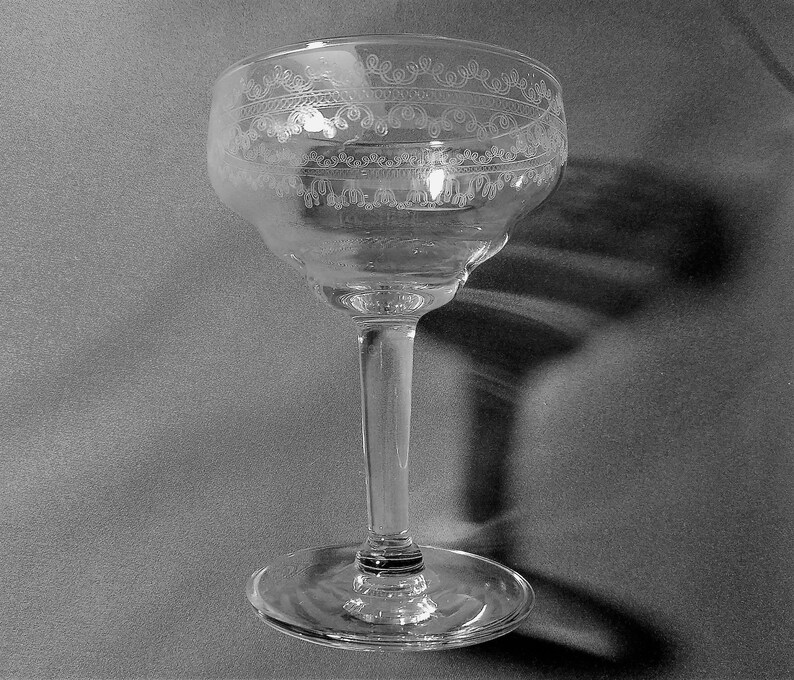 Antique Etched Depression Glass Bulge Ringed Glassware. Choose Etsy