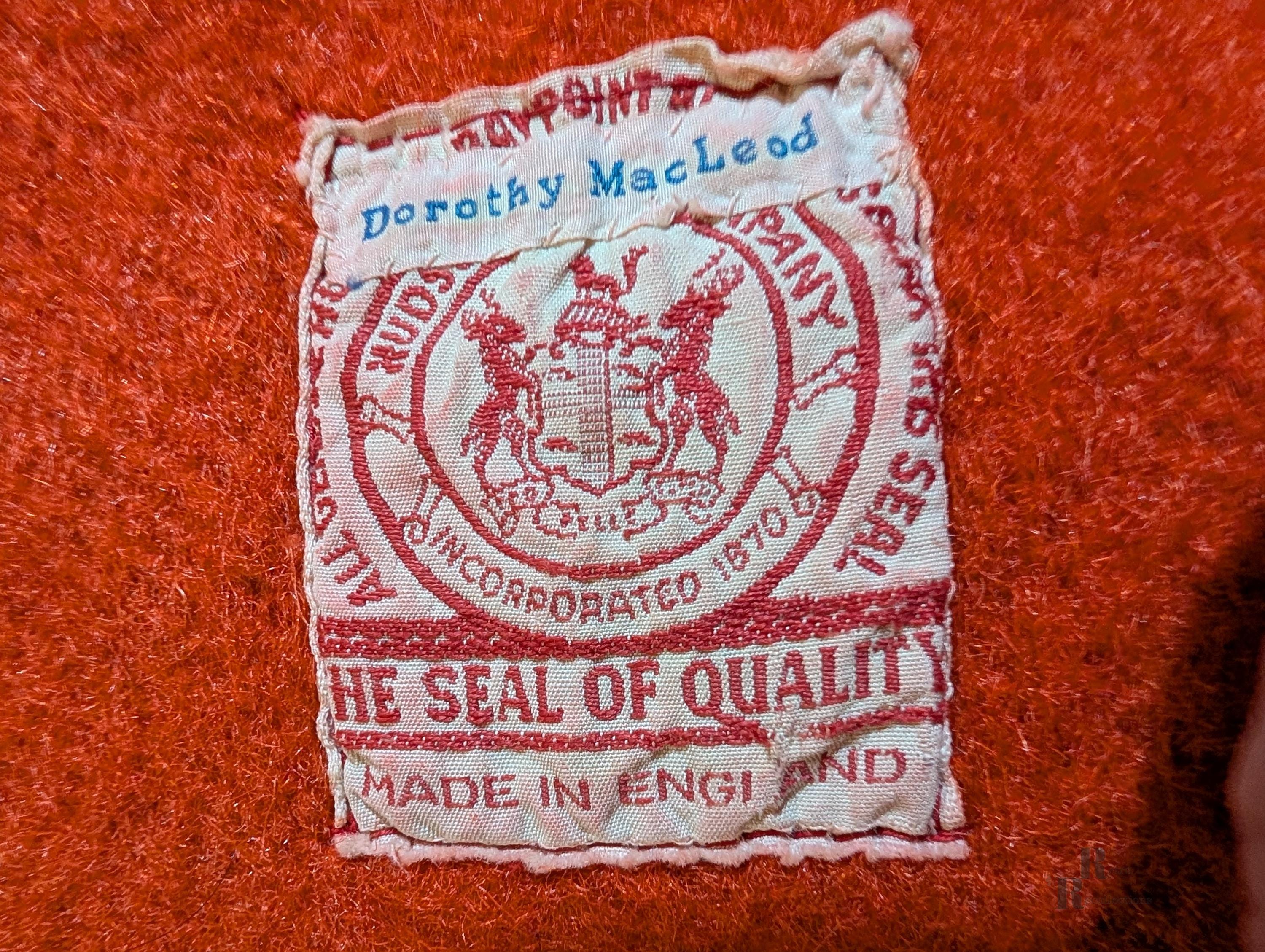 Vintage Hudsons Bay Point Blanket, Red Double Uncut Extra Long
