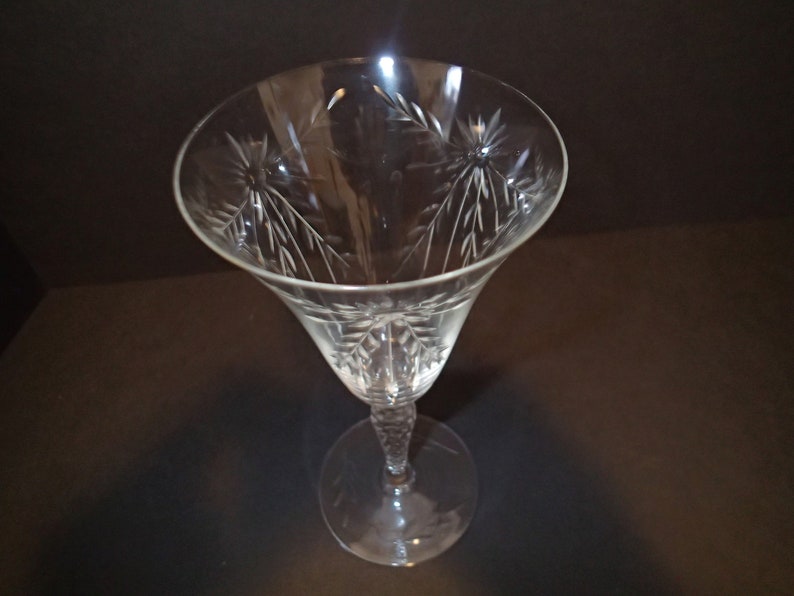 Seneca Glass Cut Crystal Vintage Stemware Water goblets Etsy