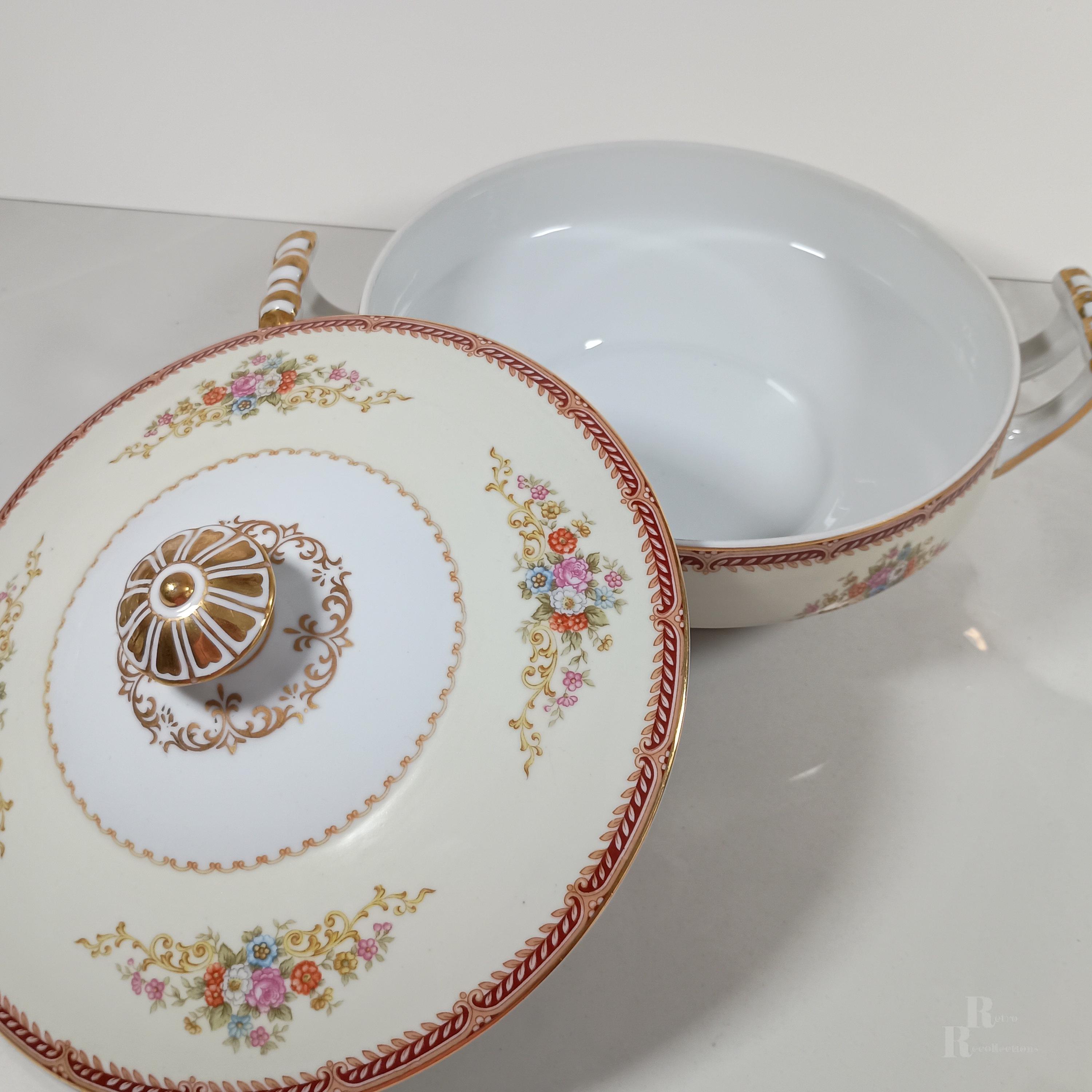 Vintage Rose China Japan RO6 Maroon Laurel Gold Trim Dinnerware