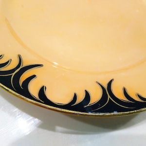 Vintage Shofu Japan Peach Lusterware Art Deco Plate