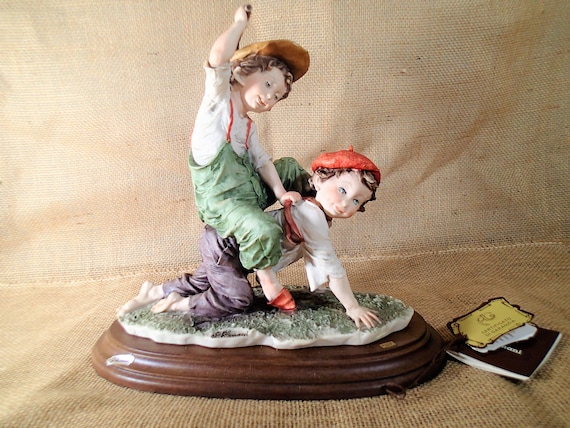 Giuseppe Armani Capodimonte Figurines, Gulliver's World 1980's, Boys  Playing Horseback Ride, Italian Art From Florence Italy -  Singapore