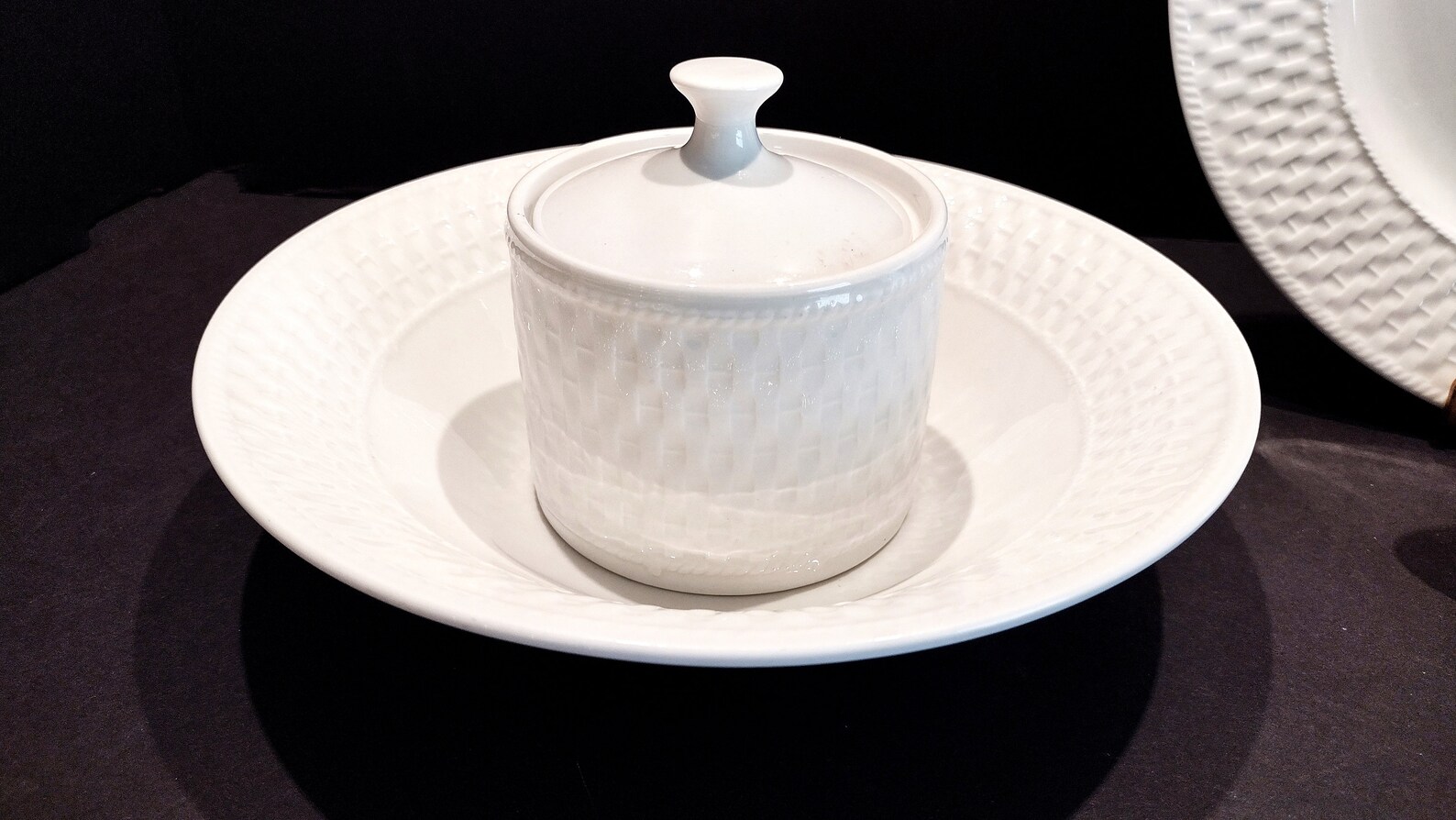 Vintage Oneida White Wicker Dinnerware Set Pieces Sold in Etsy