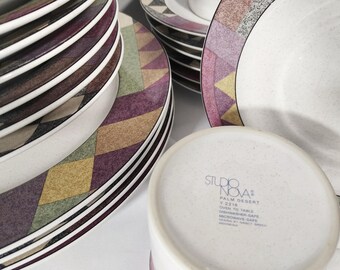Studio Nova Palm Desert Cups, Saucers, and Pitcher Southwestern