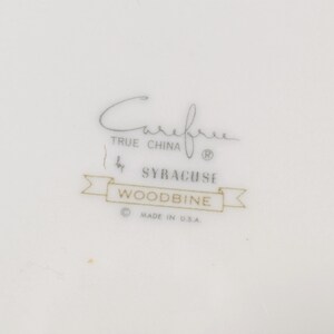 Mid‑century Syracuse China Woodbine backstamp