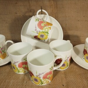 Wedgwood Summer Bouquet Mini Demitasse cups and saucers