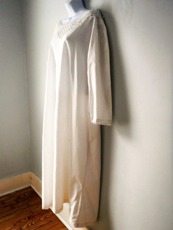 Antique Muslin Night Dress, hand crochet bridal tr