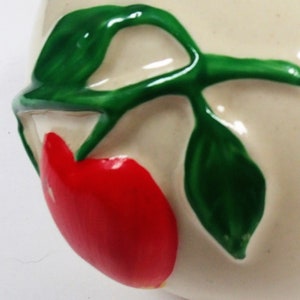 USA Pippin Apple Sugar Bowl, 1940s Vintage Farmhouse Apple Kitchen Decor