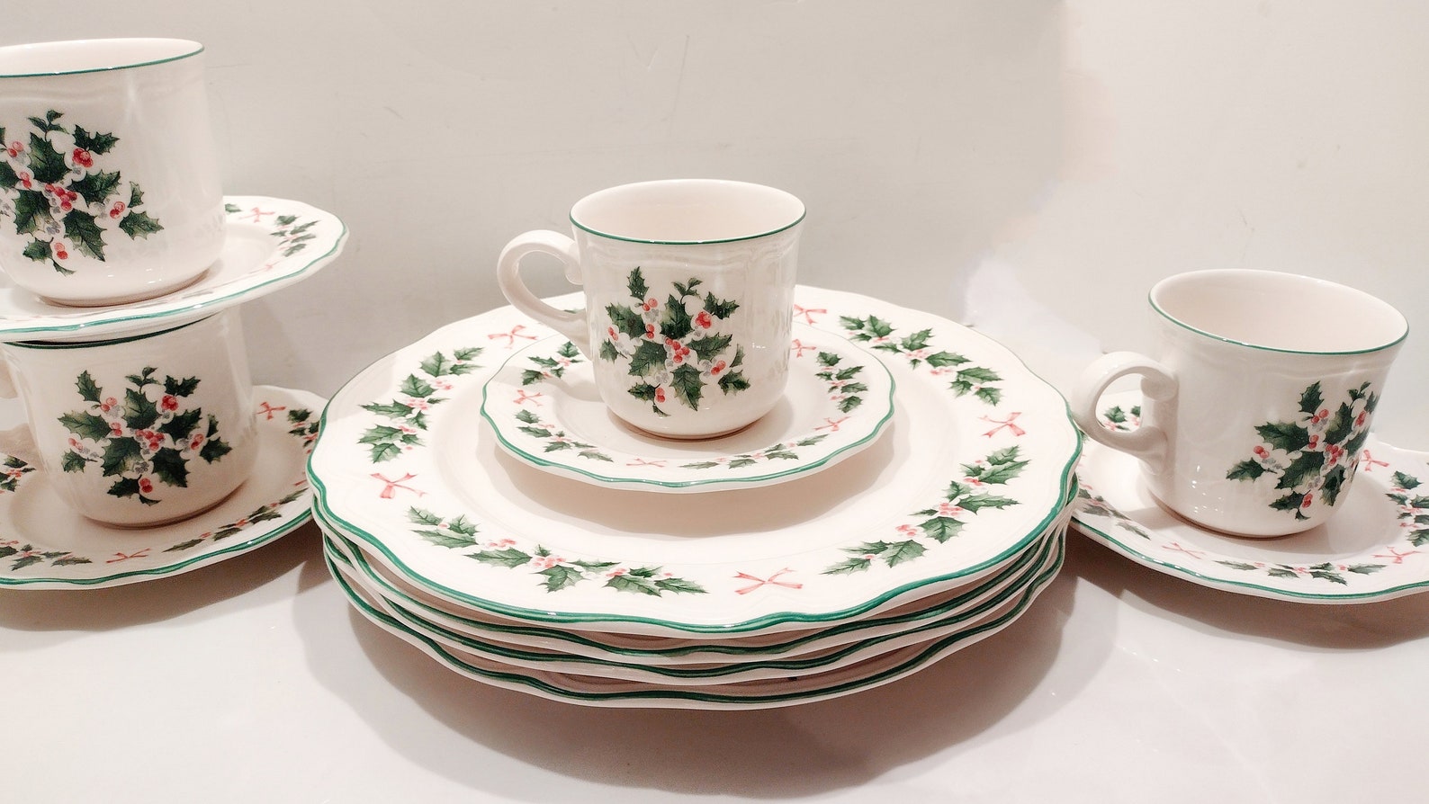 Vintage Christmas Dinnerware Nikko Festive Holly Dinner - Etsy