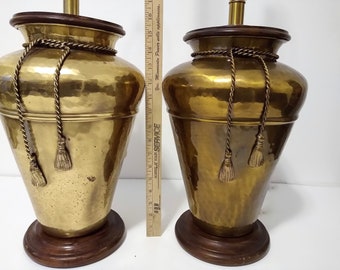 Mid Century Frederick Cooper Hammered Brass Urn Table lamps, Sold  Individually. SHADE NOT INCLUDED