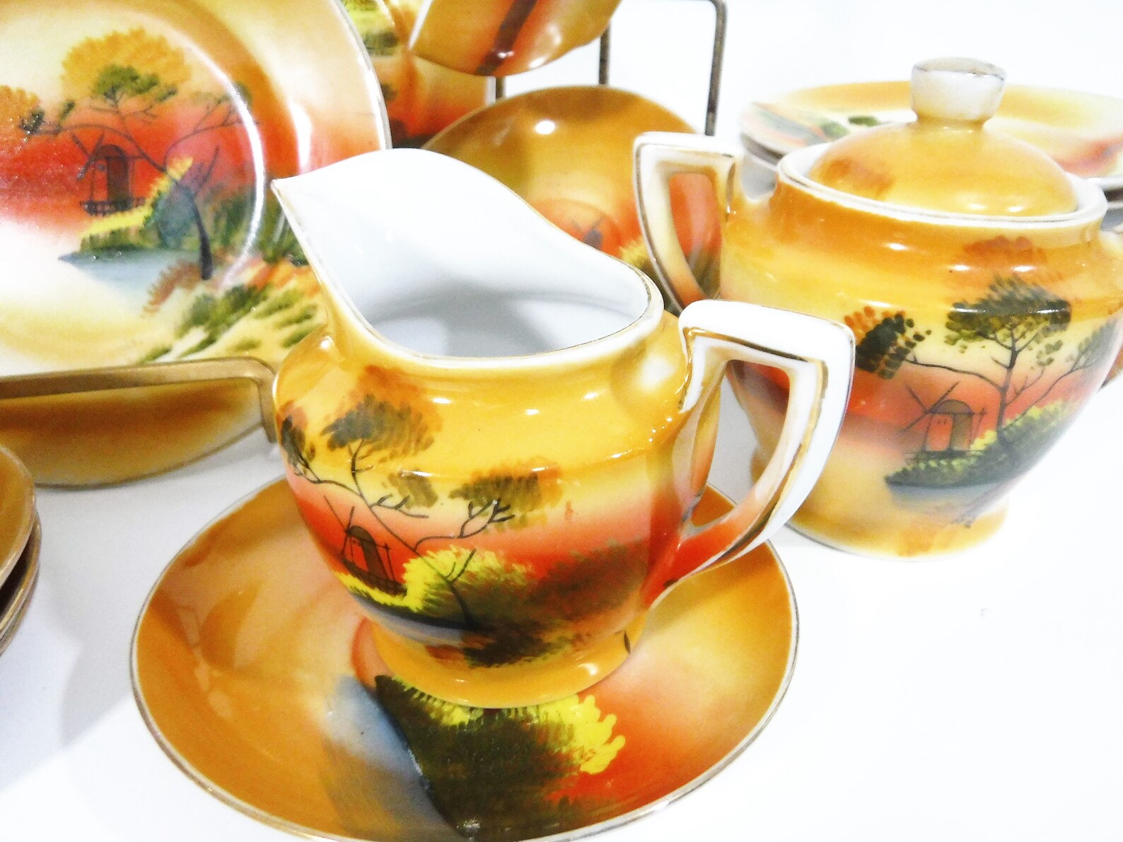 Japanese China Tea Set Child's Play Tea Set Hand Painted Etsy