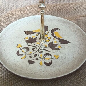 Red Wing Pottery Turtle Dove Tray Vintage Rosemaling Birds