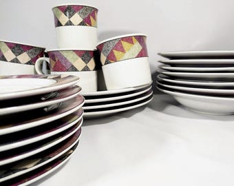 Studio Nova Palm Desert Cups, Saucers, and Pitcher Southwestern