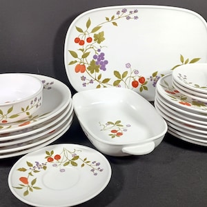Vintage Mid Century Noritake Progression Berries-N-Such Dinnerware