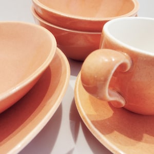 Eva Zeisel Town and Country for Red Wing Peach Dinnerware Set