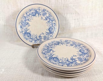 Shenango Inca Ware Avon Blue 9" Restaurant Ware Plates Set of 5