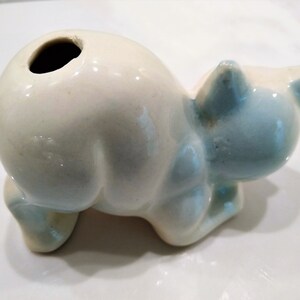 Antique Blue Cat Figurine Perfume Diffusers. Sometimes listed as Antique Toothbrush or toothpick Holder, however it was likely originally made as perfume diffusers
