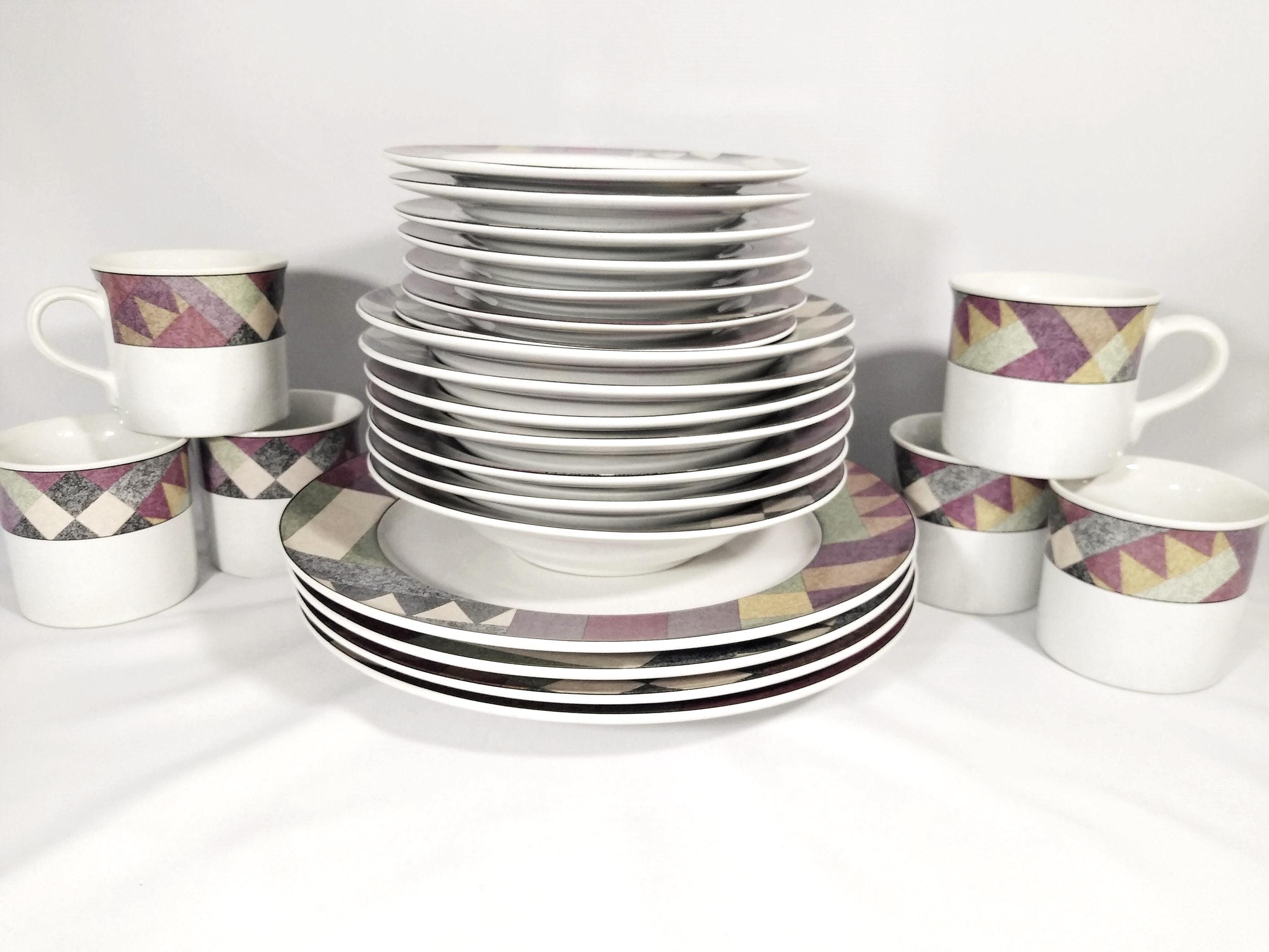 スタジオノヴァ　ヴィンテージ　5点セット　カップ&ソーサー&ボウル&プレート２ Studio Nova Palm Desert Cups, Saucers, and Pitcher Southwestern