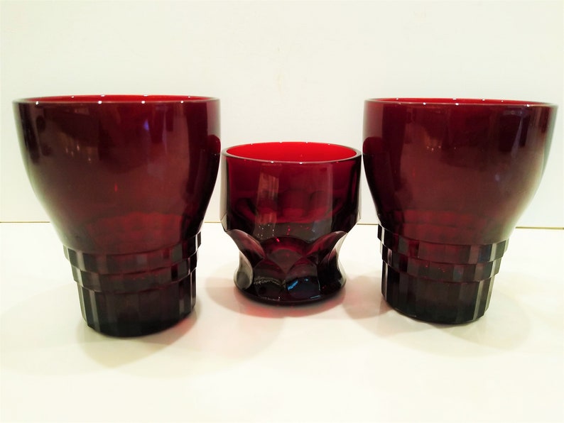 Anchor Hocking Selection of Royal Ruby Red Rainflower | Etsy