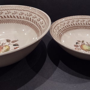 Johnson Brothers Fruit Sampler Old Pattern Round Vegetable Serving bowl and cereal bowl