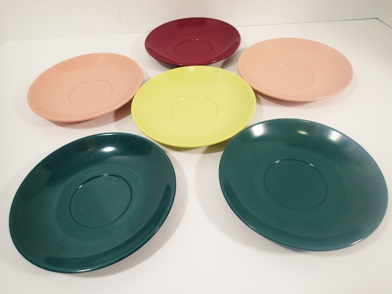 Vintage Melmac Mallo Ware Saucers All the Wonderful Etsy