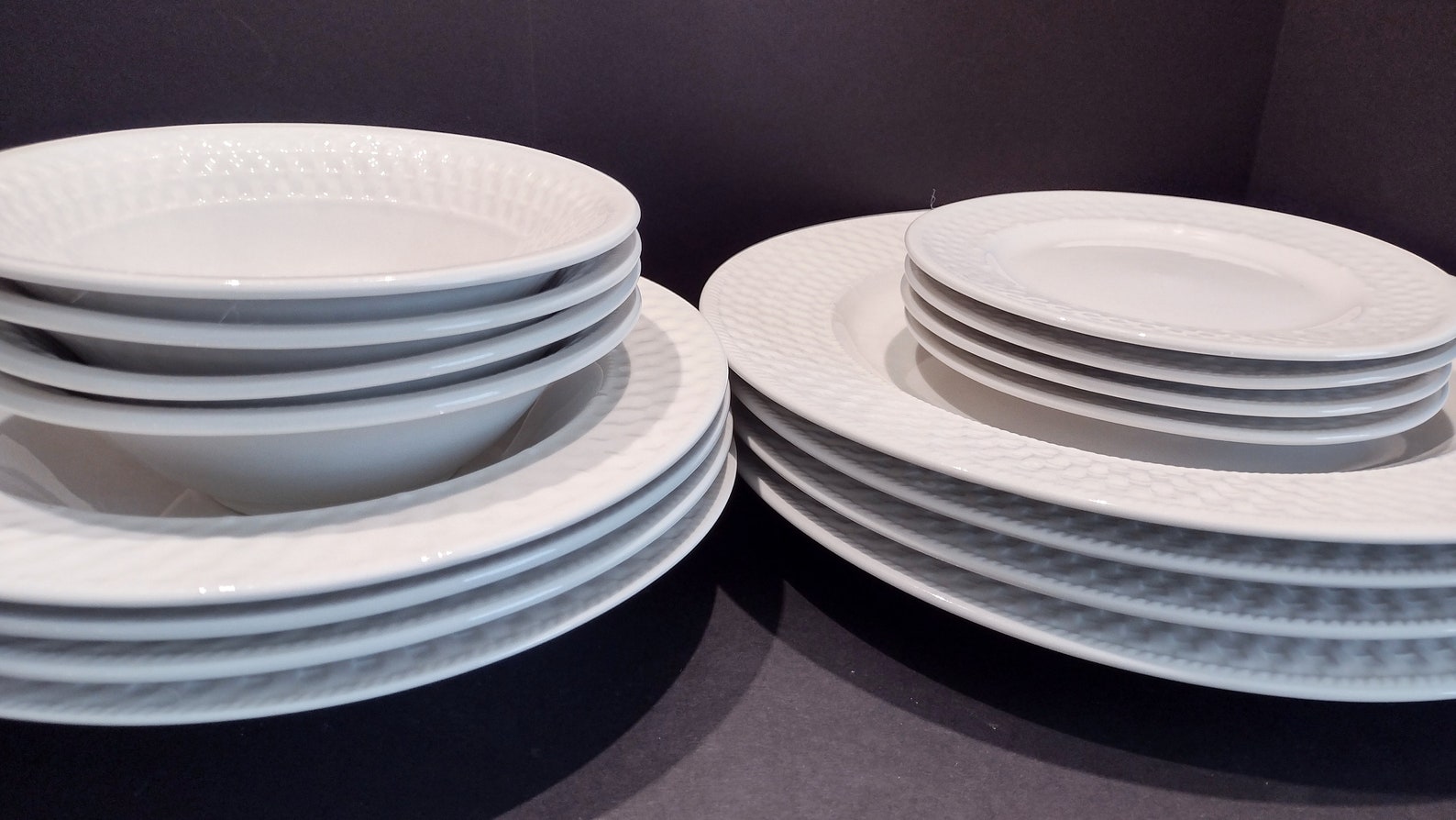 Vintage Oneida White Wicker Dinnerware Set Pieces Sold in Etsy