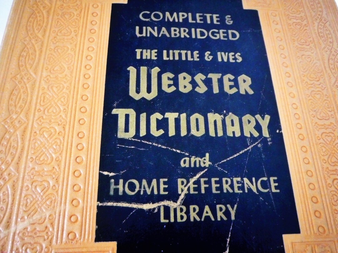 Little & Ives Webster Dictionary Home Reference Library – Mid-century ...
