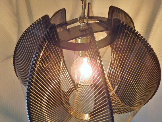 Vintage lucite hanging on sale lamp