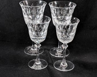 Vintage Mikasa Trianon Older Cut Crystal Wine Glasses Water Goblets West Germany Set