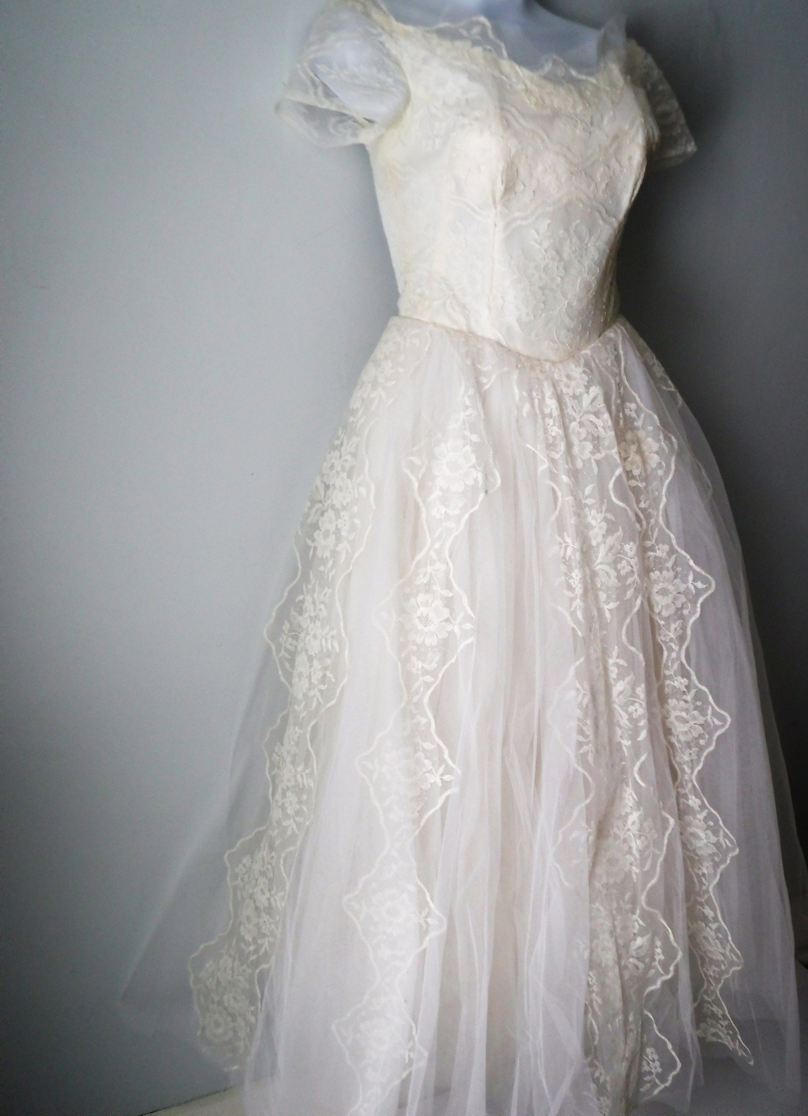 Mid Century Wedding Gown 1950's Young Quinlan Maurice L - Etsy