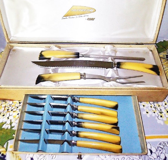 Six Serrated Steak Knives Gift Set