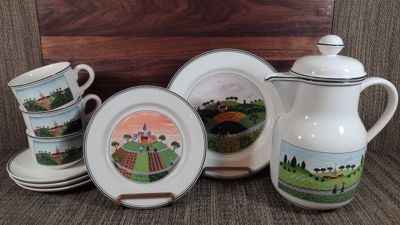 Villeroy and Boch Naif Dinnerware Amish Folk Art Style Countryside