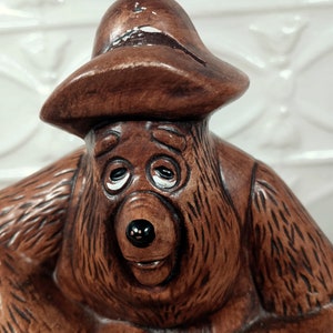 Big Al Country Bear Bank. 1970s Walt Disney Productions vintage cartoon character bank.