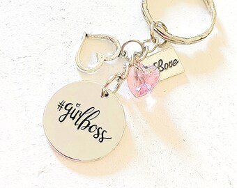 girl boss keychain