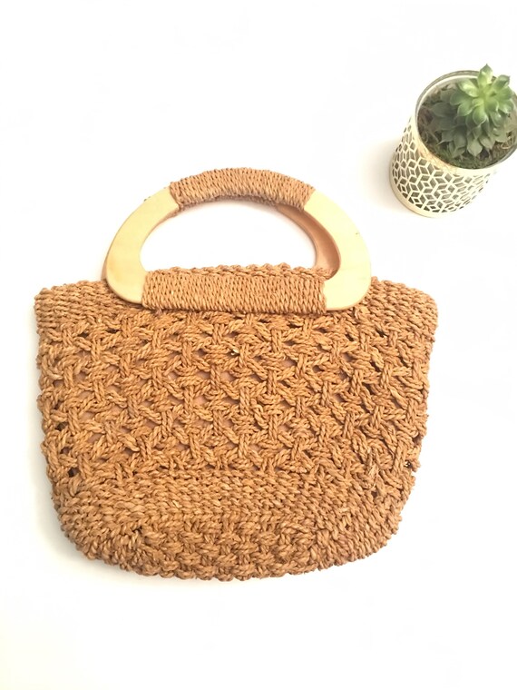 Wicker hand bag