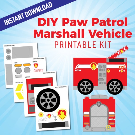 paw patrol cardboard car